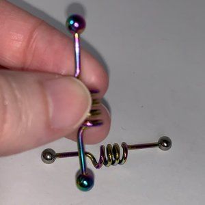 14 Gauge Multi-Colored Industrial Bar with Large Coil